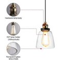 thumbnail image 2 of Lámpara de araña Iluminación industrial retro retro Edison lámpara de araña de cristal lámpara de techo de diseño E27 cocina dormitorio comedor, 2 of 5