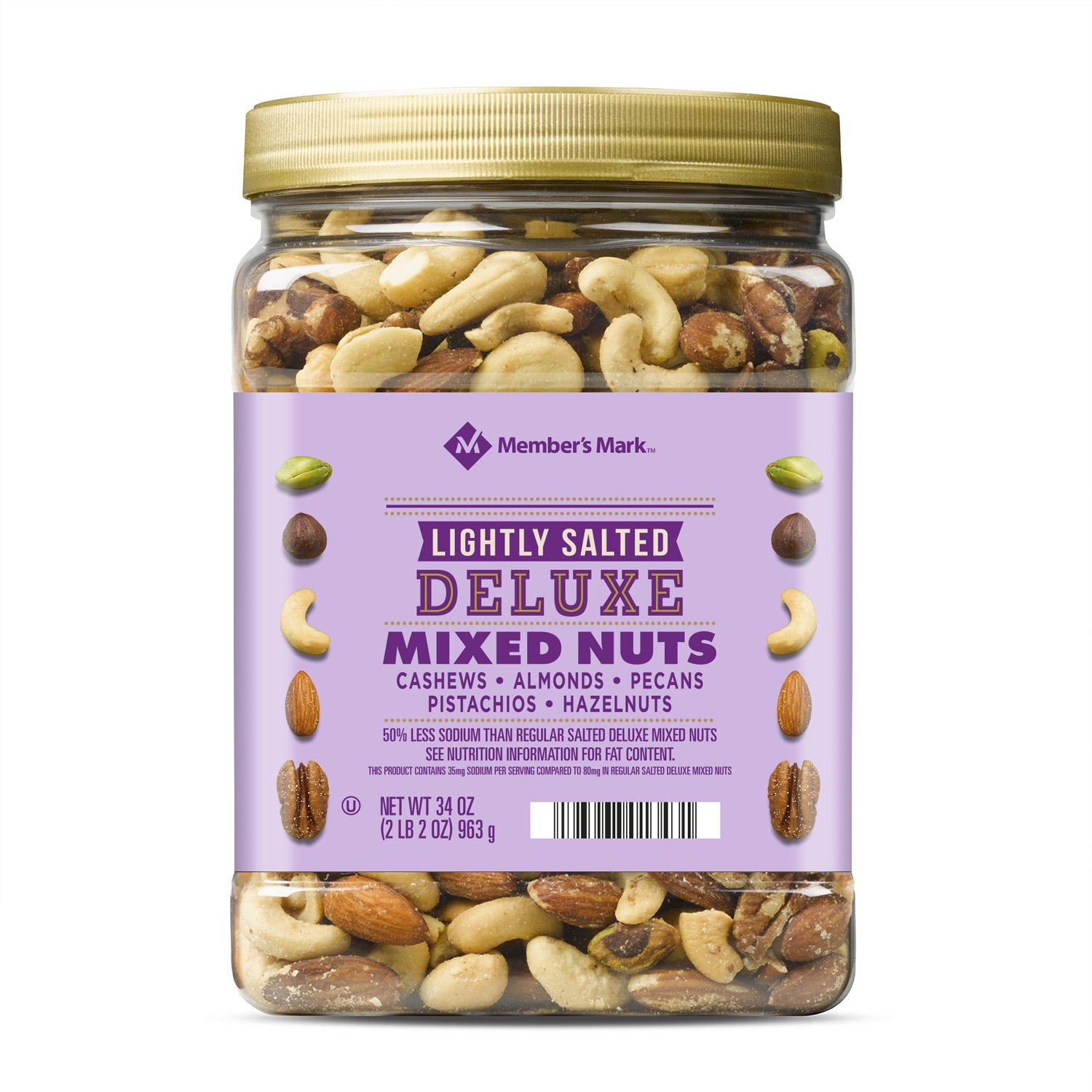 M.m Lightly Salted Deluxe Mixed Nuts (34oz)