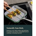 thumbnail image 5 of Caraway Square Grill Pan - 11” Grill Pan - Non-Stick Ceramic Coated - Oven Safe & Compatible with All Stovetops - Cream, 5 of 5