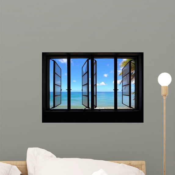 Ausblick Water Wall Mural Decal Sticker, Wallmonkeys Peel & Stick Vinyl Graphic (18 in W x 12 in H)