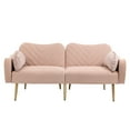 thumbnail image 4 of Modern Sofa with 2 Cushions, Ergonomics Love Shaped Loveseat Velvet Love Seat Armrest Sofa, 4 of 8