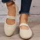 thumbnail image 4 of Amzcrzy Zapatos de mujer,Zapatos de mujer,Zapatillas de mujer, Zapatos planos de punta redonda de color liso para mujer, zapatillas suaves e informales Sandalias Mujer Zapatillas De Casa, 4 of 7