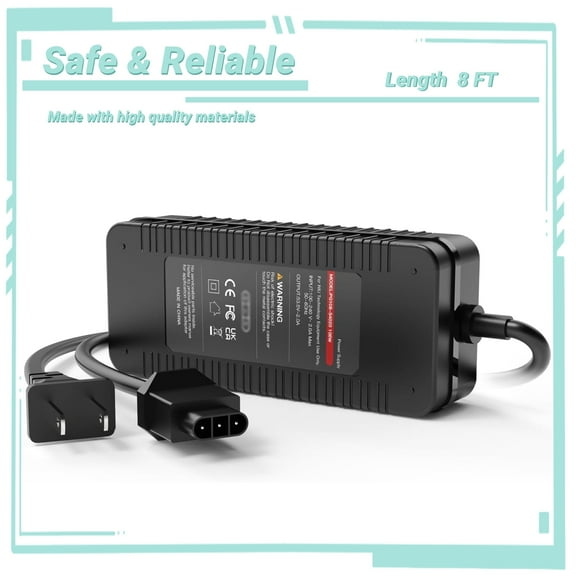 Yolmary Battery Charger Compatible with NIU KQi2 and KQi2 Pro Power Supply Cord