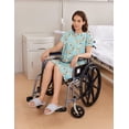 thumbnail image 4 of Pinspark Hospital Gowns for Women Open Back Tear Away Short Sleeve Dress Snap Open Post Surgery Adaptive Nightgown with Pockets, 4 of 6