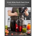 thumbnail image 3 of Extractor de jugo Juilist exprimidor de boca ancha 3 pulgadas 400 W rojo brillante, 3 of 5