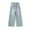 Pants 107# Blue, variant on WAYUTE Girls Floral Embroidered Wide Leg Pants Fashion Trousers Light Wash Denim Jeans for Teen Casual Boho Retro Comfort Everyday Wear