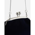 thumbnail image 4 of Free Assembly Women's Velvet Clutch Handbag, Navy Water, 4 of 6