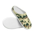 thumbnail image 3 of Rateoe Camping Caravan 1 Print Women's Men's Cotton Knit Slippers Lightweight Memory Foam Indoor House Shoes with Anti-Skid Sole-35/36, 3 of 7