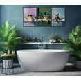 thumbnail image 2 of Hieng Funny Animals Bathroom Wall Art Trendy Animals Bathtub Posters Artwork Eclectic Bear Leopard Frog Painting Pictures Wall Decor for Bathroom Washroom Dorm Home Decoration Unframed, 2 of 6