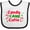 White and Black, variant on Inktastic Christmas Candy Cane Cutie with Candy Canes Boys or Girls Baby Bib