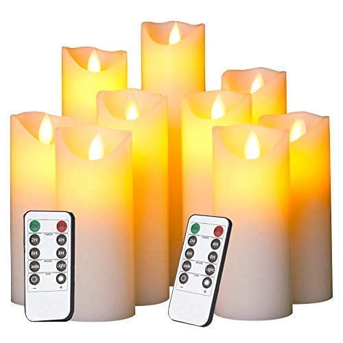 Evenice Flameless Candles Flickering Light Pillar Candles Real Smooth Wax for Gifts and Decoration,Pack of 2,Grey Evenice Flameless Candles Flickering Light Pillar Candles Real Smooth Wax for Gifts and Decoration,Pack of 2,Grey