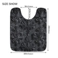 thumbnail image 3 of Toilet Rug U-Shaped Bathroom Rugs Non-Slip Soft Plush Machine Washable Contour Bath Mat 3d Dark Black Damask 24x20, 3 of 9