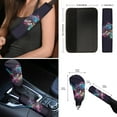 thumbnail image 6 of Renewold Sea Turtle Watercolor 12 Pieces Car Seat Cover Steering Wheel Cover, Seat Belt Strap Wrap Cover Armrest Pad Handbrake Cover Gear Shift Cover+Truck Vans Sedans Cup Holder Coasters, 6 of 7