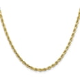 thumbnail image 2 of Solid 14K Yellow Gold 3.5mm Diamond-cut Rope with Lobster Lock Chain - 18", 2 of 8