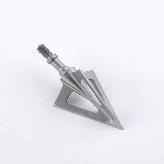 VPA 11/8" 3 Blade 100 grain Vented 3-Blade Broadhead, Screw-In, Stainless Steel40-42 Rockwell, 3 Pack, Made in the USA