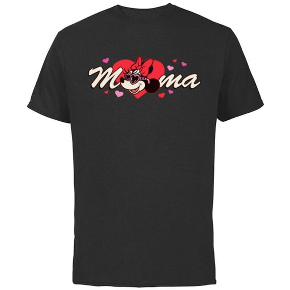 Disney Valentine's Day Mama Gift Family Matching Trip - Short Sleeve Cotton T-Shirt for Adults - Customized-Black