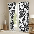 thumbnail image 3 of Manfei Tribal Damask Flower Curtains Pack of 2 (42x84 Each), White Black Mandala Curtains Blackout, Western Bohemian Theme Bedroom Curtains, Window Curtains Bedroom Decor, 3 of 6
