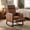 Walnut Legs PU | Vintage Brown, variant on Gaderth Upholstered Rocking Chair, Rocking Chair For Nursery,Glider Chair With High Back And Side Pocket, Rocking Accent Armchair With Rubber Wood Legs For Living Room/Bedroom/Nursery