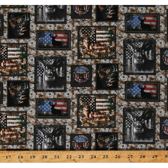 Realtree Patriotic Patch Cotton Fabric