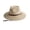 beige, variant on Womens Summer Straw Sun Hats Wide Brim Panama Fedora Beach Hat with Wind Lanyard UPF 80+
