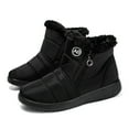 thumbnail image 6 of Xiaoxatg Women's Boots Fashion Zipper Winter Comfortable Flat Keep Warm Footwear for Couples 9 Black, 6 of 8