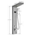 thumbnail image 3 of Stainless Steel LED Shower Panel Rain&Waterfall Tower Spa Massage Jets W/Spray, 3 of 12