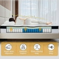 thumbnail image 2 of 12 Inch Queen Size Mattress , Hybrid Memory Foam Mattress in a Box with Pocket Spring for Pressure Relief & Comfort Sleep, CertiPUR-US, 100 Nights Trial, 2 of 8