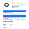 thumbnail image 2 of Muffler Assembly Exhaust System Insulator - Compatible with 1977 - 1985 Mercedes-Benz 300D 3.0L 5-Cylinder 1978 1979 1980 1981 1982 1983 1984, 2 of 2