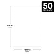 Extra Thick White Cardstock Paper – Heavyweight Card Stock for Arts and Crafts, Invitations, Brochures, Greeting Cards | 100lb Cover Stock (270gsm) | Acid-free and Lignin-free | 50 Sheets | 12 x 18