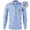 Blue, variant on Men Oktoberfest Shirt Plaid Long Sleeve Button Down Shirt Flip Collar Casual Printed Shirt Tops