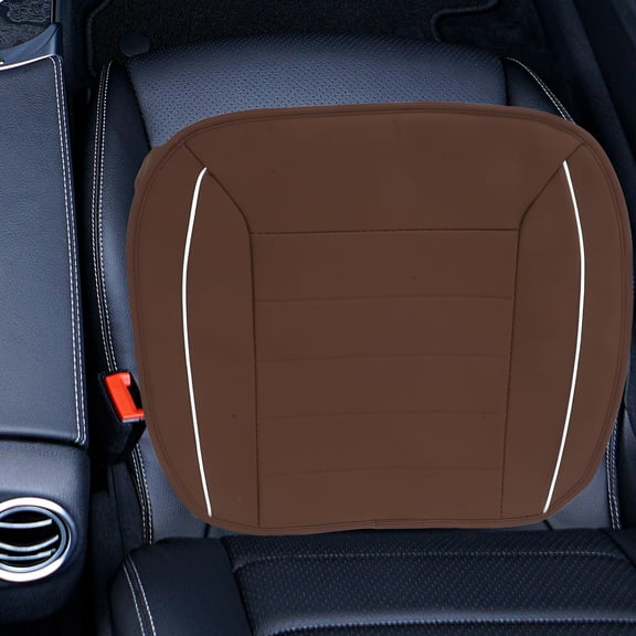 CATIEBYE PU Truck Seat Cushion Cover Coffee Color Comfortable Car Seat Pad 1 Piece