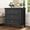 Black-3Drawer, variant on BOSHIRO 7-Drawer Modern Dresser for Bedroom, Wide Storage Chest Organizer with Antique White Body and Brown Top