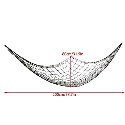Hammock Portable Strong Nylon Mesh Rope Camping Hammock Net Hanging Nets with Storage Bag for Hiking Outdoor Travel Sports Beach Yard
