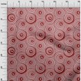 thumbnail image 3 of oneOone Cotton Poplin Maroon Fabric Geometric Line Art Circle Craft Projects Decor Fabric Printed By The Yard 56 Inch Wide, 3 of 4
