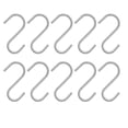 thumbnail image 1 of EeaseMX BESTOMZ - 100 ganchos resistentes de acero inoxidable en forma de S para cocina, cucharas, sartenes, ollas y utensilios, colgadores con cierre para puerta de armario o perchero., 1 of 7