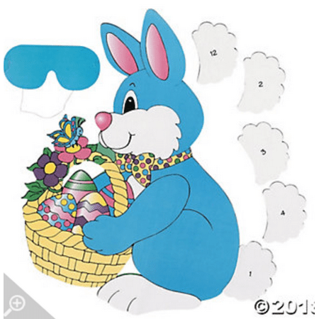 Pin The Tail On The Bunny - Pin the Tail on the Bunny, Easter Game, Party Game for 12