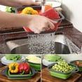 thumbnail image 2 of Labymos Collapsible Colander Foldable Fruit Vegetable Pasta Washing Draining Basket Silicone Strainer Home Outdoor Kitchen, 2 of 5