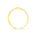 thumbnail image 4 of 1/10 CT Baguette Aand Round Cut White Natural Diamond Stackable Band Ring In 14K Yellow Gold Over 925 Sterling Silver (Color: I-J, Clarity: I2-I3, 0.10 Cttw) -8, 4 of 6