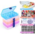 thumbnail image 5 of Jewellery Organizer, 15 Grids Plastic Storage Box Jewellery Box With Adjustable Dividers Earring Storage Containers (6 Pack, Colorful) - Jxlgv, 5 of 5