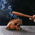 thumbnail image 3 of Carved Croaking Wood Percussion Musical Sound Wood Frog Tone Block Toys About 12x7x7cm, 3 of 8