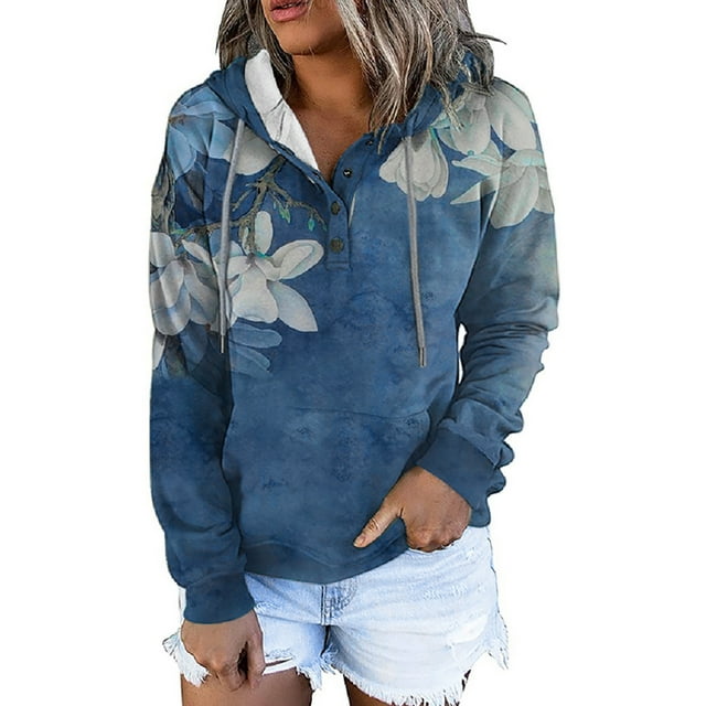 Chandail Décontracté pour Femmes, Mode Automne et Hiver, Grand Imprimé de Chat, Manches Longues, à Capuche, Style Porte