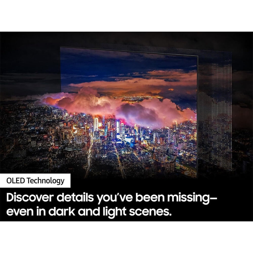 Samsung QN55S90DKIT1 55 inch OLED S90D 4K UHD Smart TV Bundle with Quantum HDR+, 144Hz Gaming, Dolby Atmos, Alexa Buil