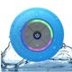 thumbnail image 1 of Water Resistant Bluetooth Shower Speaker, Handsfree Portable Speakerphone, Control Buttons and Dedicated Suction Cup for Showers (Blue), 1 of 3
