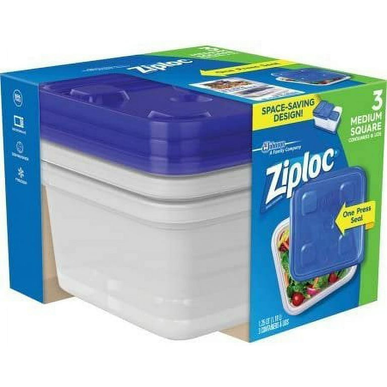 Ziploc® Rectangle BPA-Free Plastic Snap Seal Food Storage Container - 2  pack, 9 cup - Food 4 Less