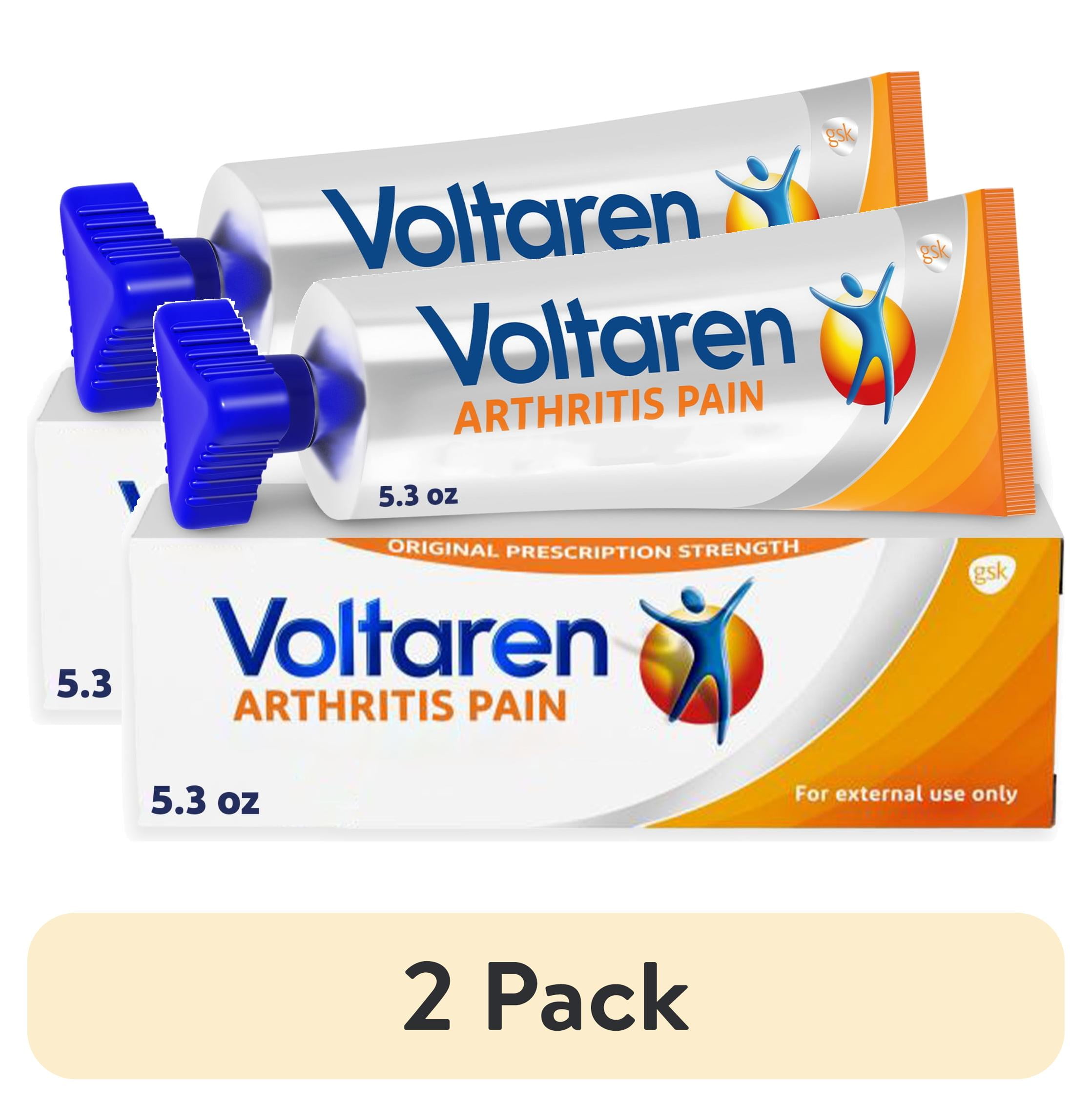 (2 pack) Voltaren Arthritis Pain Gel for Powerful Topical Arthritis Pain Relief With Diclofenac - New Easy Open Cap - 150 G