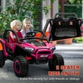 thumbnail image 4 of Qaba 2 Seater 24V 7AH Ride on Truck w/ Spring Suspension, Remote, Pink, 4 of 10