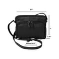 thumbnail image 5 of CTM  Leather Shoulder Bag Purse with Side Organizer (Women), 5 of 5