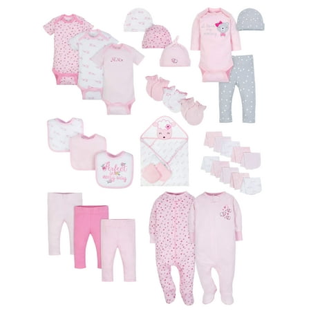- Baby Shower Layette Gift Set, 34pc (Baby Girl)