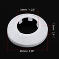 thumbnail image 3 of Uxcell 31mm PP Plastic Water Pipe Cover Decoration 6 Pack White, 3 of 5