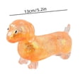 thumbnail image 2 of Harliver Dachshund Squishies, Glitter Weiner Mini Dogs with Cute Face Squeeze Ball (Orange), 2 of 3